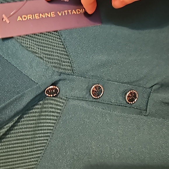 Adrienne Vittadini Green Shear sleeves blouse.  NWT - Picture 6 of 6